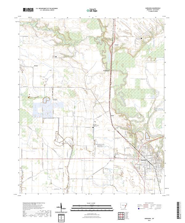 US Topo 7.5-minute map for Marianna AR