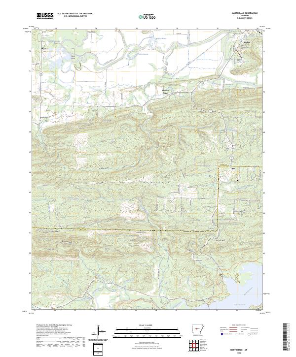 US Topo 7.5-minute map for Martindale AR