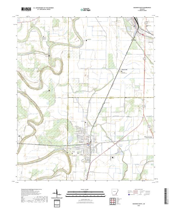 US Topo 7.5-minute map for McGehee South AR