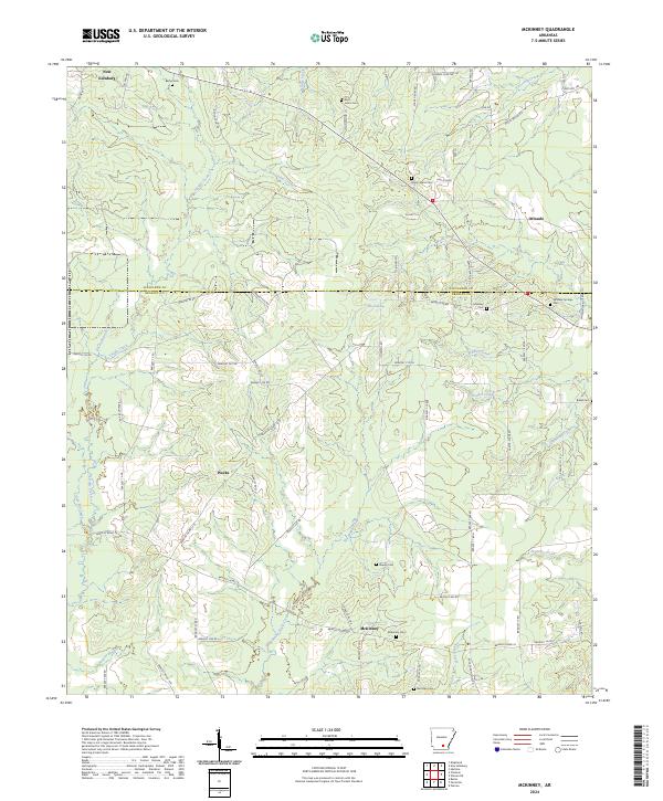 US Topo 7.5-minute map for McKinney AR