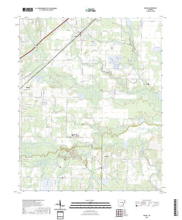 US Topo 7.5-minute map for McRae AR