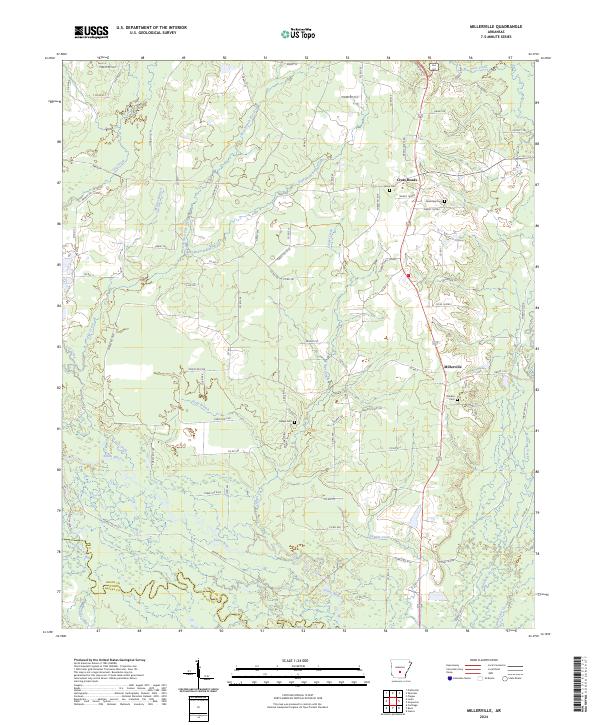 US Topo 7.5-minute map for Millerville AR