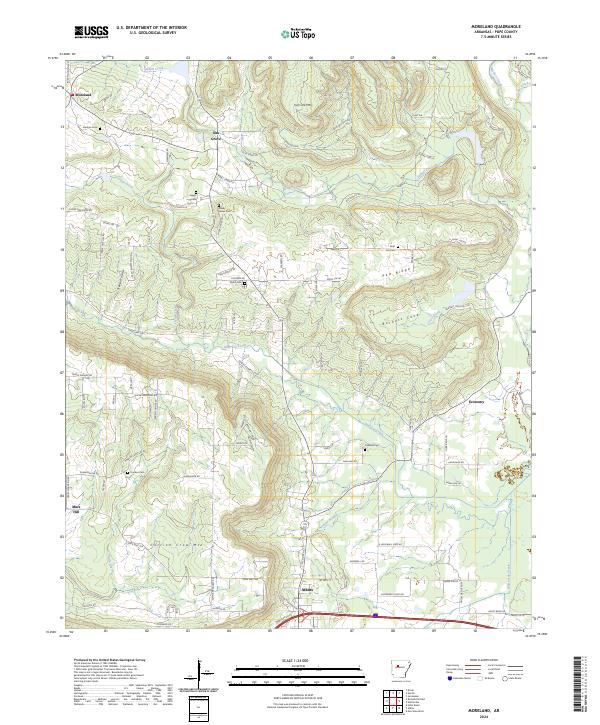 US Topo 7.5-minute map for Moreland AR