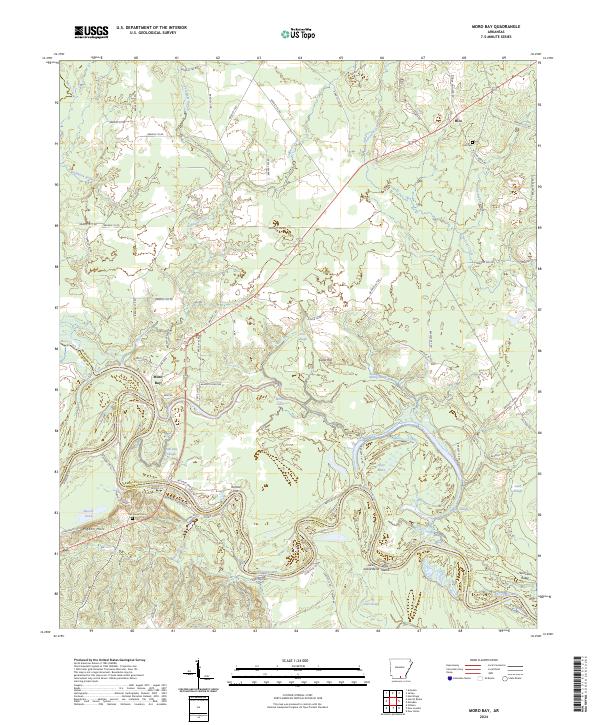 US Topo 7.5-minute map for Moro Bay AR