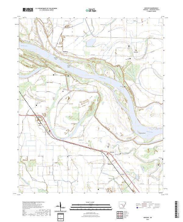 US Topo 7.5-minute map for Moscow AR