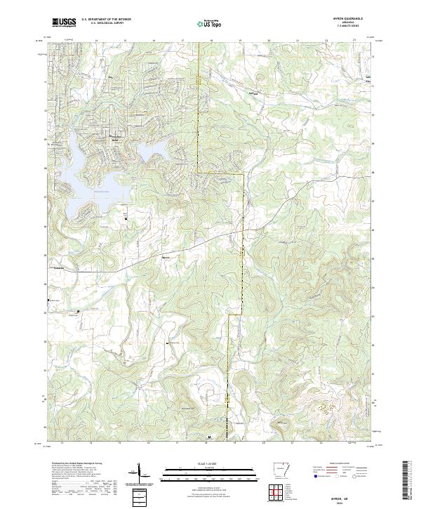 US Topo 7.5-minute map for Myron AR