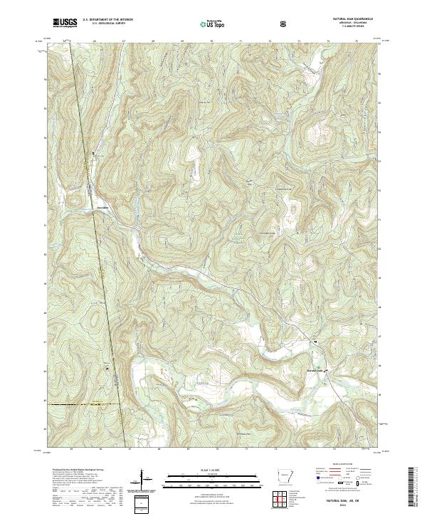 US Topo 7.5-minute map for Natural Dam AROK