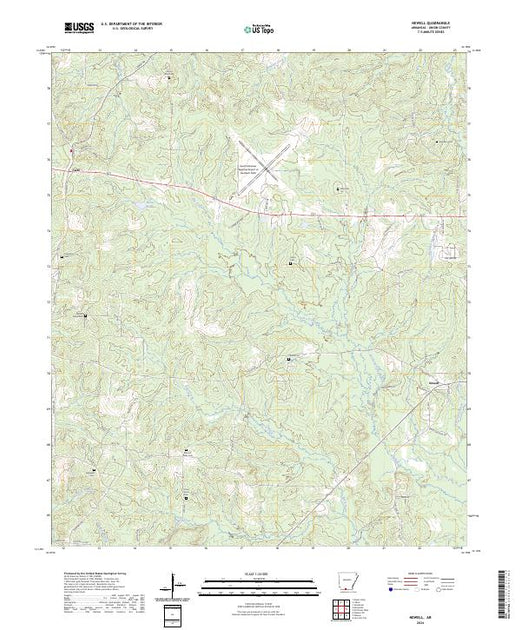 US Topo 7.5-minute map for Newell AR – American Map Store