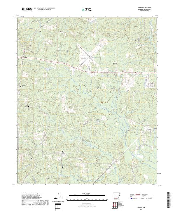 US Topo 7.5-minute map for Newell AR