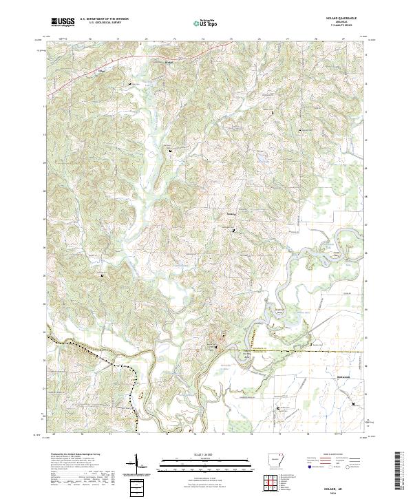 US Topo 7.5-minute map for Noland AR