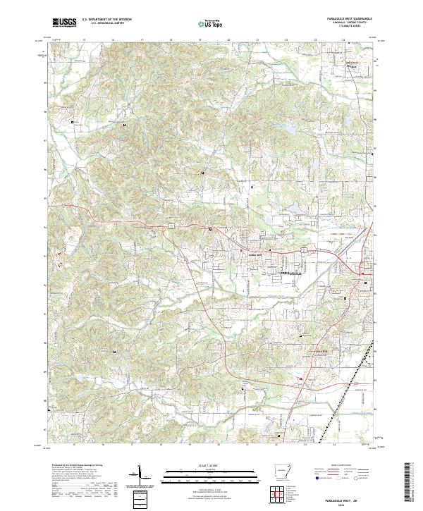 US Topo 7.5-minute map for Paragould West AR