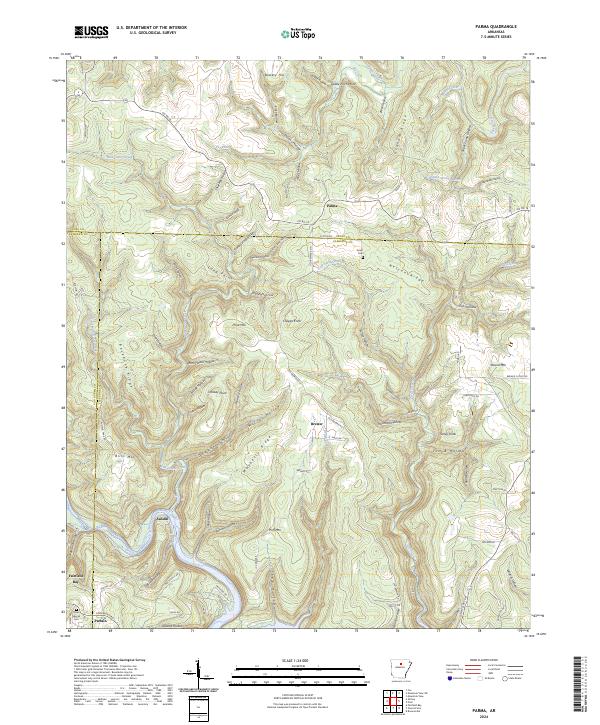 US Topo 7.5-minute map for Parma AR