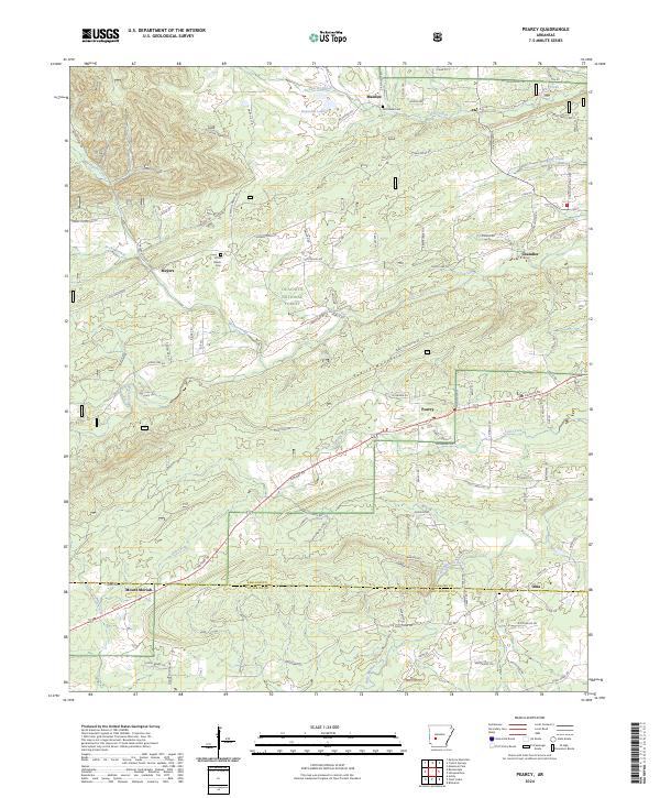 US Topo 7.5-minute map for Pearcy AR