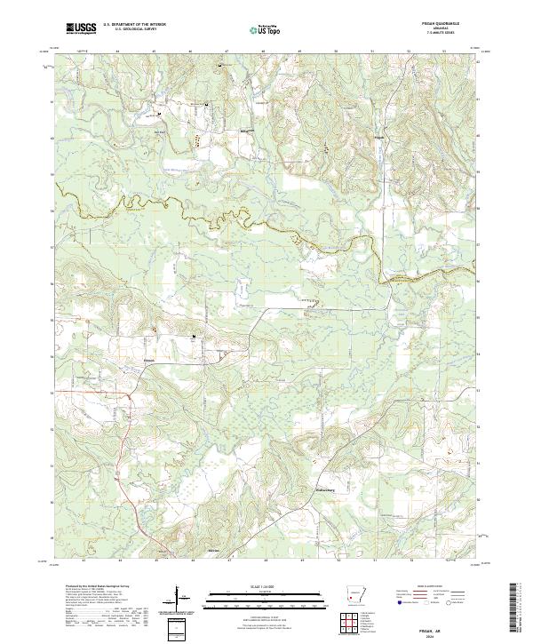 US Topo 7.5-minute map for Pisgah AR