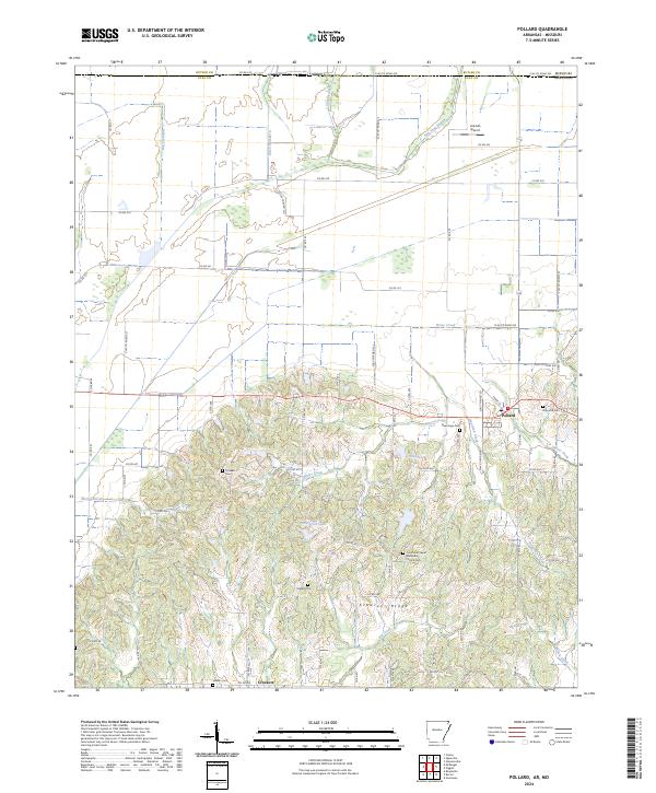 US Topo 7.5-minute map for Pollard ARMO