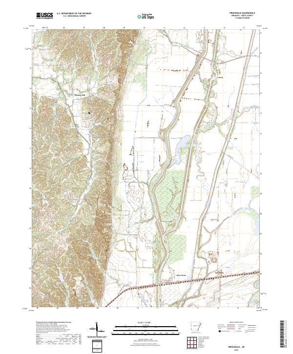 US Topo 7.5-minute map for Princedale AR