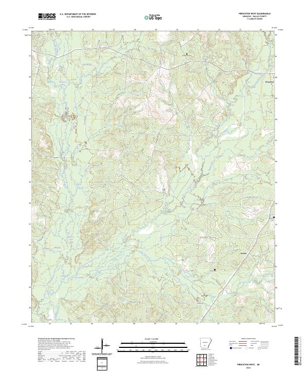 US Topo 7.5-minute map for Princeton West AR