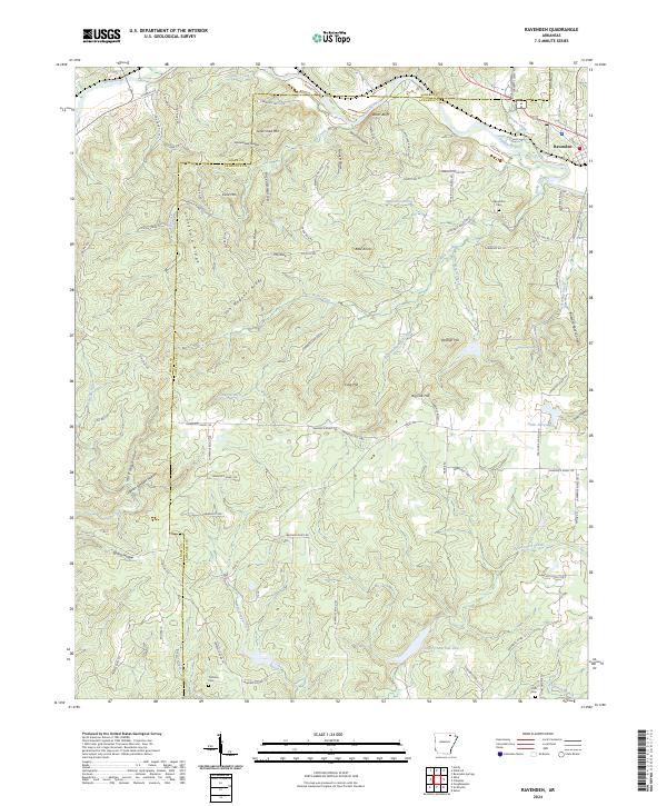 US Topo 7.5-minute map for Ravenden AR