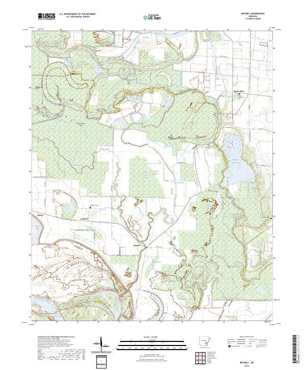 US Topo 7.5-minute map for Reydell AR