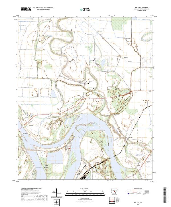 US Topo 7.5-minute map for Rob Roy AR