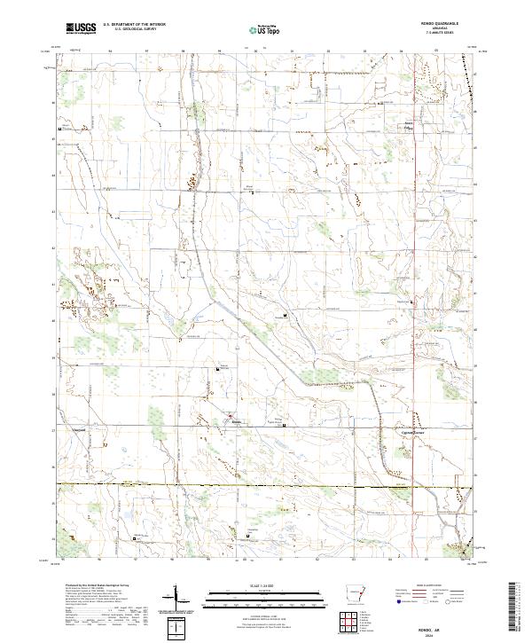 US Topo 7.5-minute map for Rondo AR