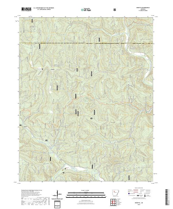 US Topo 7.5-minute map for Rosetta AR