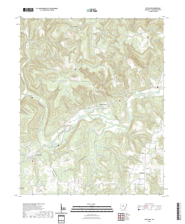 US Topo 7.5-minute map for Scotland AR