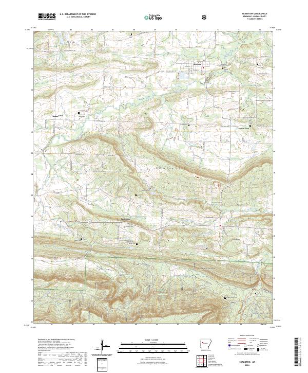 US Topo 7.5-minute map for Scranton AR