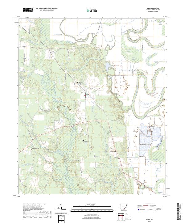 US Topo 7.5-minute map for Selma AR