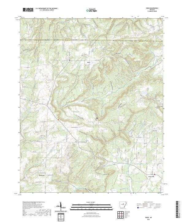 US Topo 7.5-minute map for Sidon AR