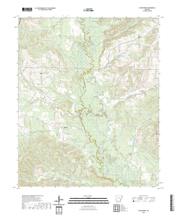 US Topo 7.5-minute map for Silver Ridge AR