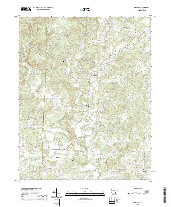 US Topo 7.5-minute map for Smithville AR