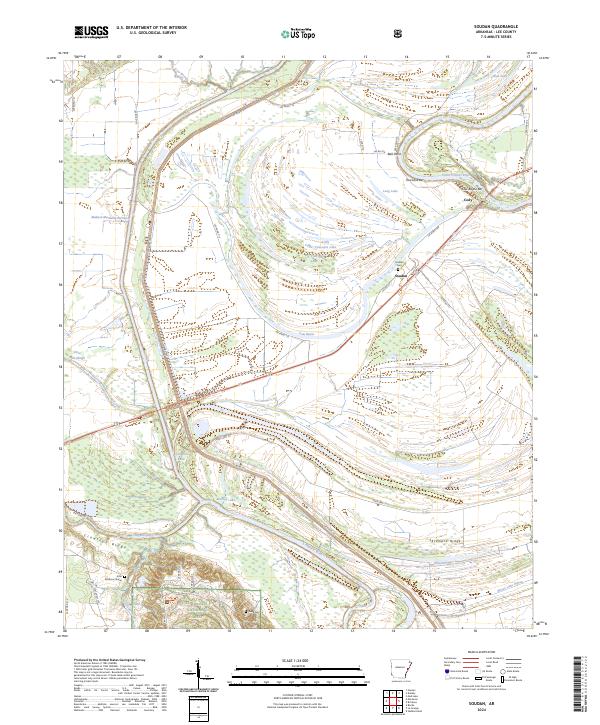 US Topo 7.5-minute map for Soudan AR