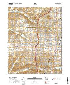 USGS US Topo 7.5-minute map for Springdale AR 2020