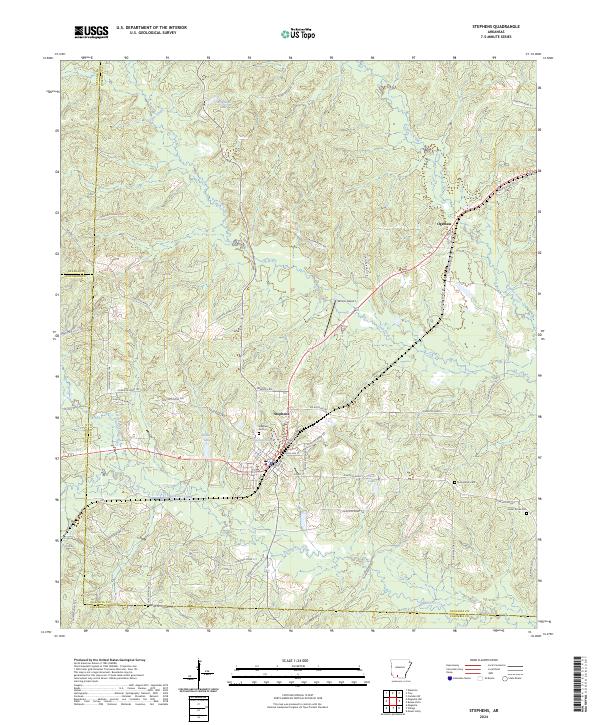 US Topo 7.5-minute map for Stephens AR