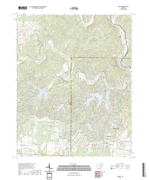 US Topo 7.5-minute map for Stuart AR