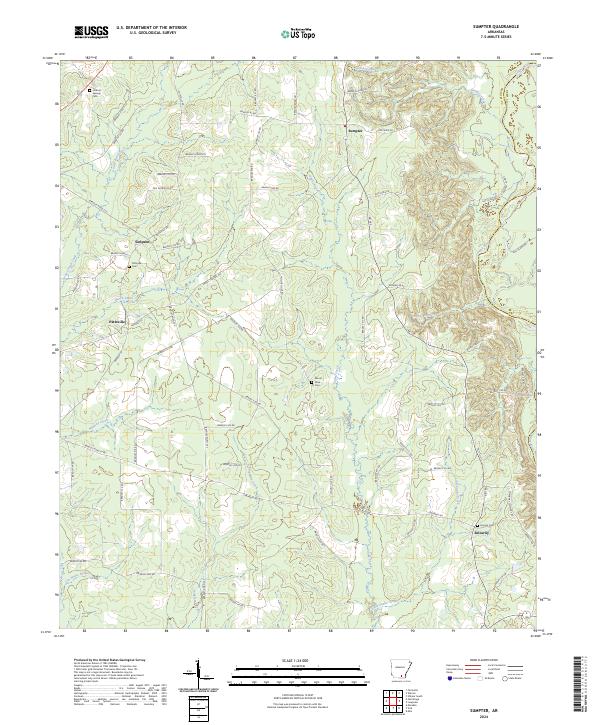 US Topo 7.5-minute map for Sumpter AR