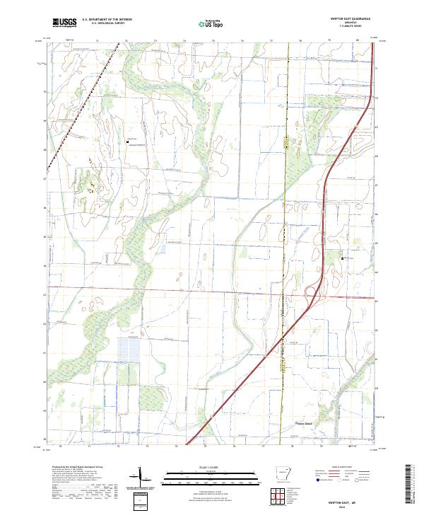 US Topo 7.5-minute map for Swifton East AR