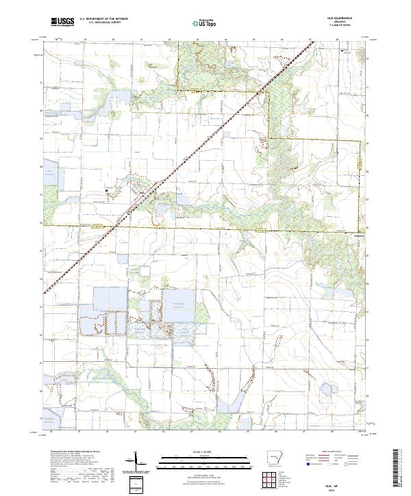 US Topo 7.5-minute map for Ulm AR