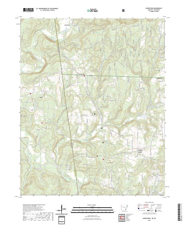 US Topo 7.5-minute map for Uniontown AROK