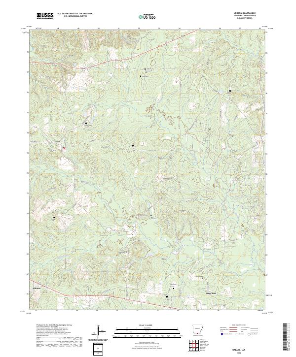 US Topo 7.5-minute map for Urbana AR