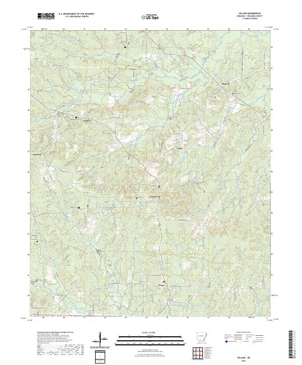 US Topo 7.5-minute map for Village AR