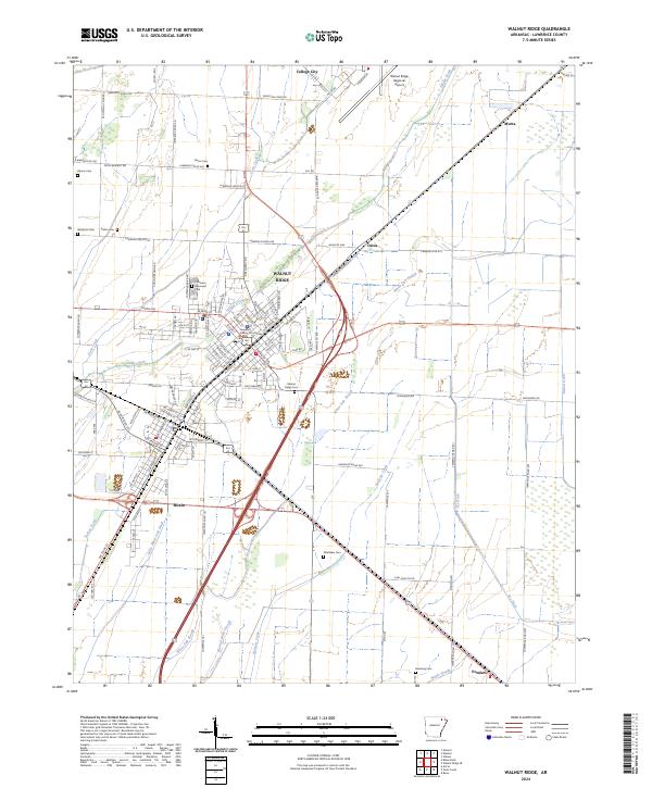 Us Topo 7.5-minute Map For Walnut Ridge Ar – American Map Store