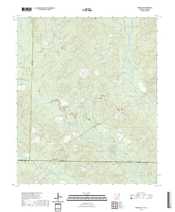 US Topo 7.5-minute map for Wesson SW ARLA