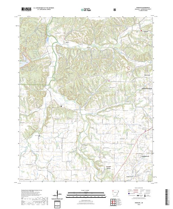 US Topo 7.5-minute map for Wheeler AR