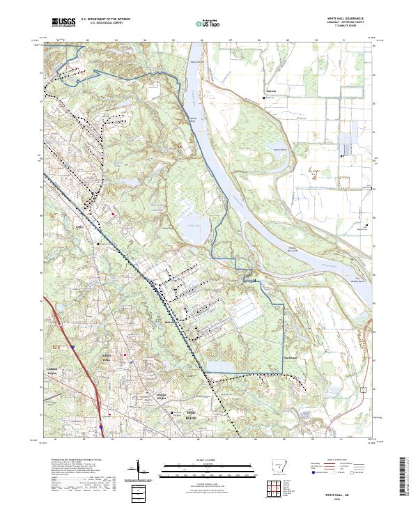 US Topo 7.5-minute map for White Hall AR