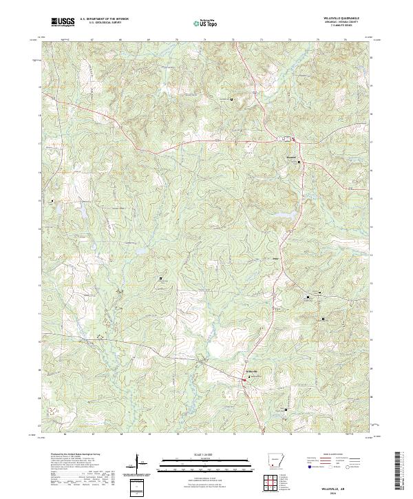 US Topo 7.5-minute map for Willisville AR