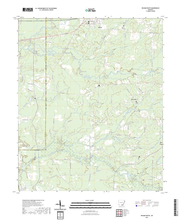 US Topo 7.5-minute map for Wilmar South AR