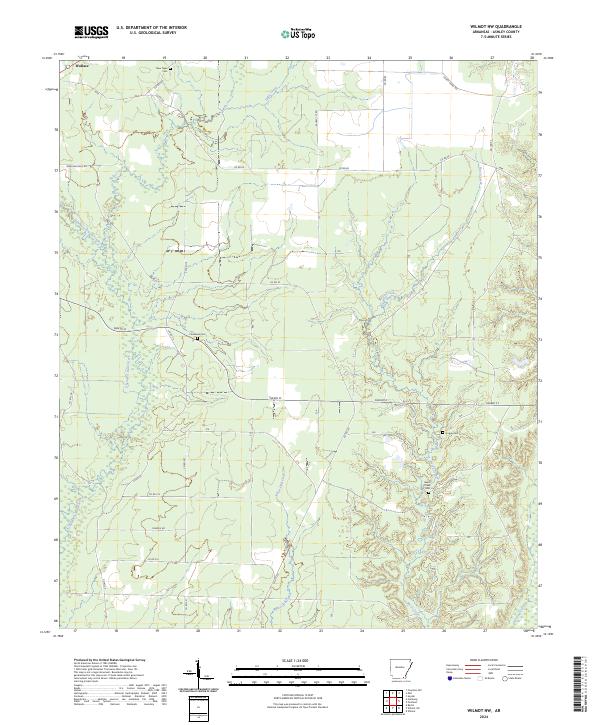 US Topo 7.5-minute map for Wilmot NW AR