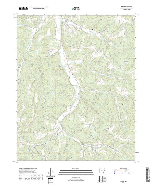 US Topo 7.5-minute map for Witter AR